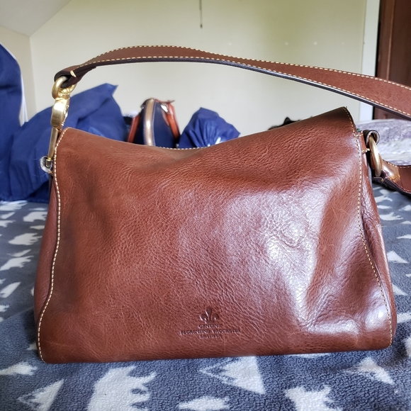 Dooney Florentine Laurel Hobo in Chestnut - Picture 3 of 7